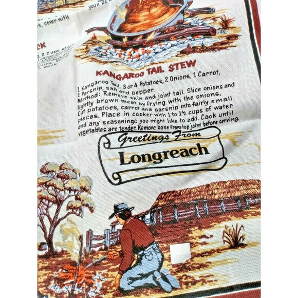 TEA TOWEL AUSTRALIAN OUTBACK RECIPES Design Hand Cloth Cooking - Picture 9 of 9